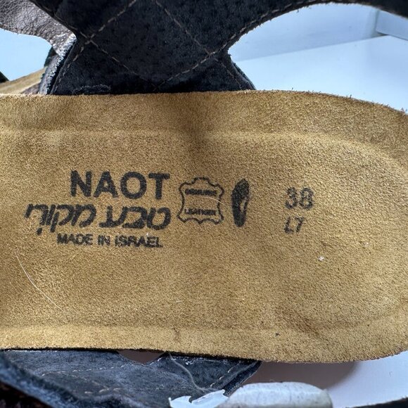 Naot Kayla Striped Sandal Pink / Gold Leather , Sz 38 / US 7 - Picture 12 of 15